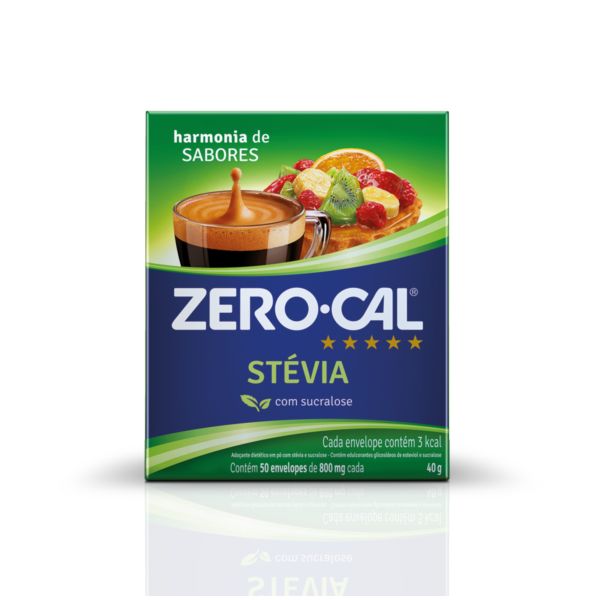 Adoçante em Pó Stevia 50 x 800mg 1 UN Zero Cal