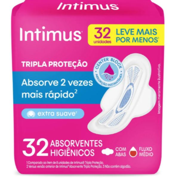 Absorvente com Abas Gel 32UN Intimus