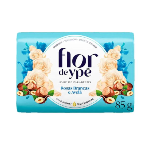 Sabonete em Barra Rosas Brancas e Avelã 1UN 85g Flor de Ypê