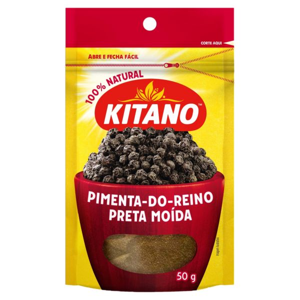 Pimenta do Reino Preta Pó 50g 1 UN Kitano