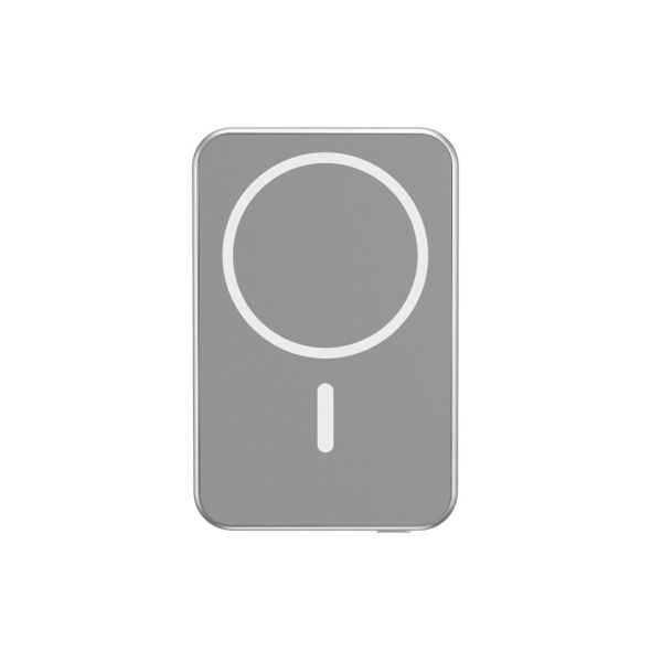 Power Bank Indução 5000 mAh PB5KALMAGSV Prata 1 UN Geonav