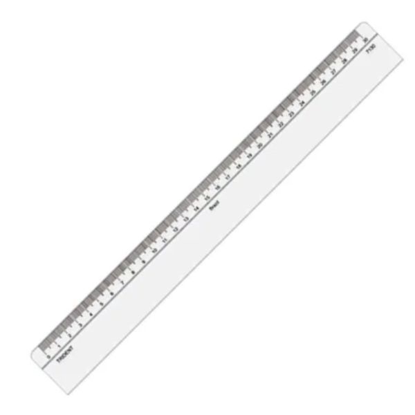 Régua Acrílica Cristal 30cm 7130 1 UN Trident