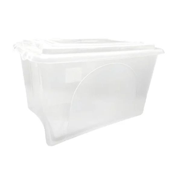 Caixa Organizadora para Alimentos com Tampa 50L Transparente 56x38x34c