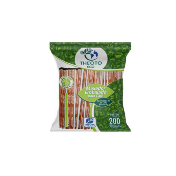 Mexedor de Bambu para Café 11cm 200UN Theoto