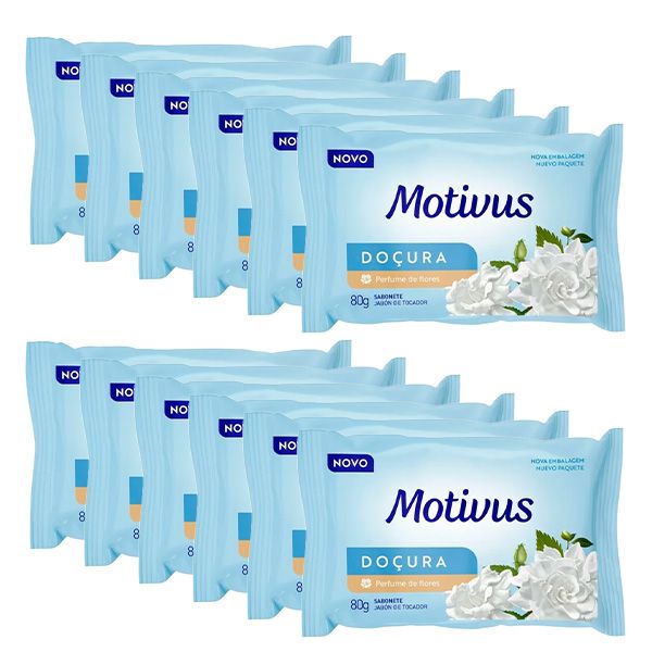 Sabonete em Barra 80g Doçura PT 12 UN Motivus