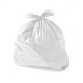 Saco de Lixo 40L Branco 60x60cm PT 100 UN Poliplast