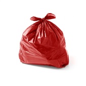 Saco de Lixo 60L Vermelho 58x76cm PT 100 UN Poliplast