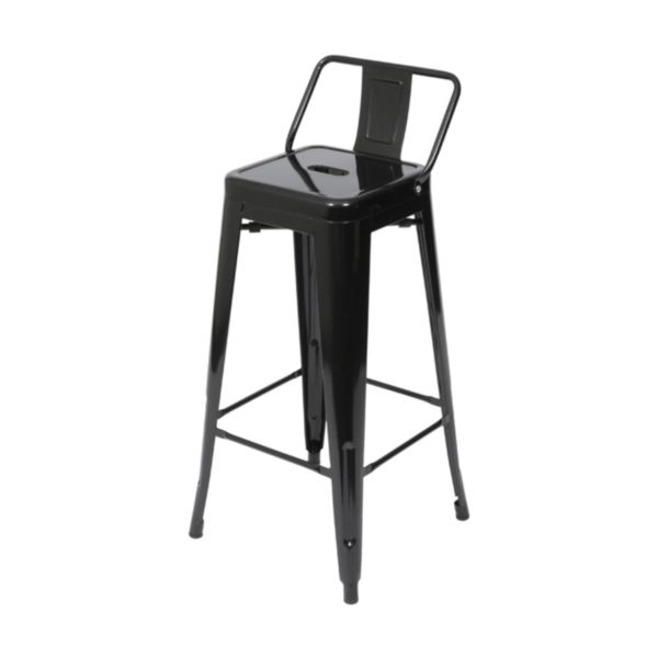 Banqueta Titan Com Encosto Preto 1 UN Or Design