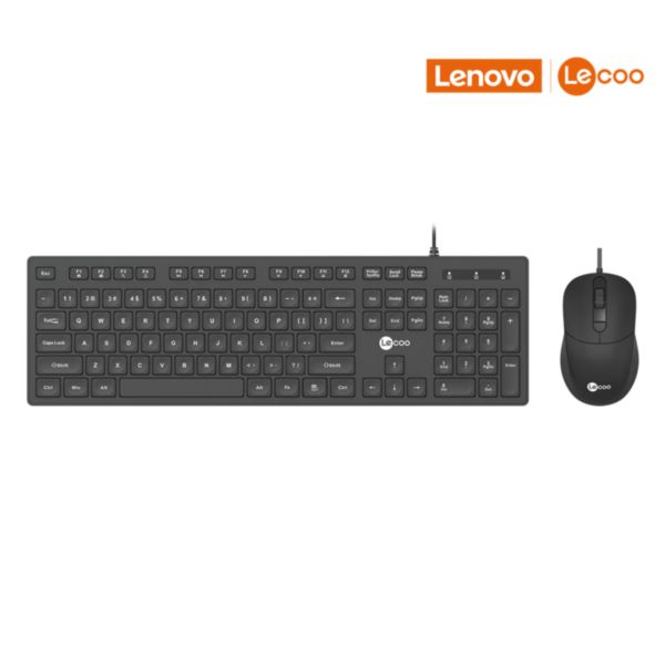 Kit Teclado e Mouse USB CM102 Preto 1 UN Lecoo
