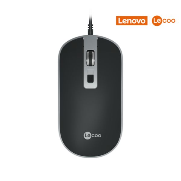Mouse USB MS100 Preto 1 UN Lecoo