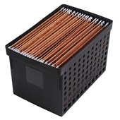 Arquivo Largo com Furação Preto 1 UN Ordene
