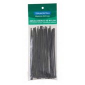 Abraçadeira de Nylon Preta 140x3,4mm PT 30 UN Tramontina