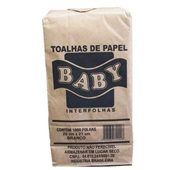 Papel Toalha Interfolha 2 Dobras 20x21cm PT 1000 FL Baby