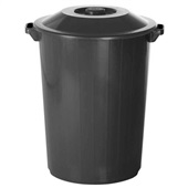Lixeira Recycle 35L Preto 1 UN Plasvale