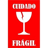 Etiqueta Adesiva Cuidado Frágil 100x130mm 1 Carreira com 500 UN Mix Etiquetas